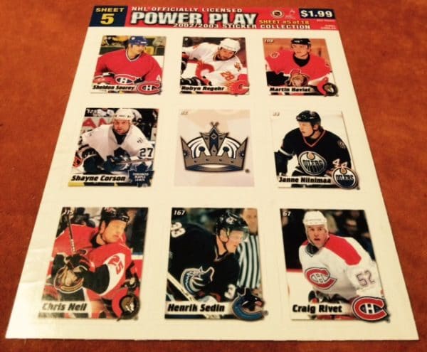 2002 Power Play Canada Stickers Panel #5