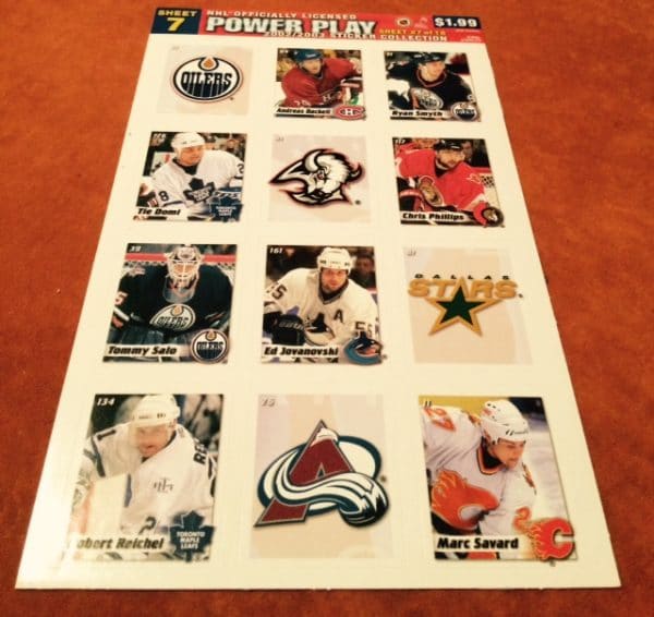 2002 Power Play Canada Stickers Panel #7