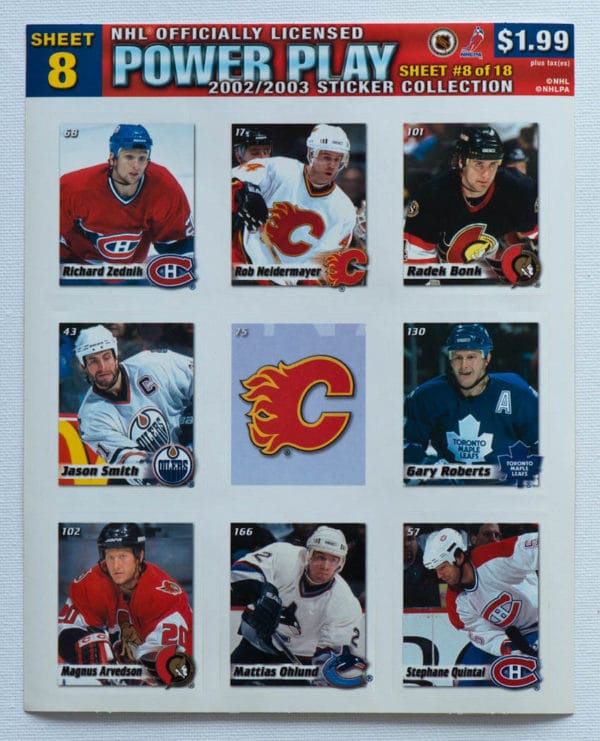 2002 Power Play Canada Stickers Panel #8