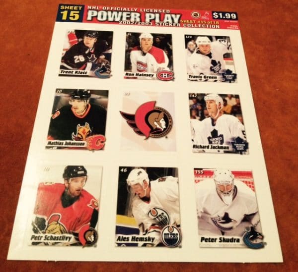 2002 Power Play Canada Stickers Panel #15