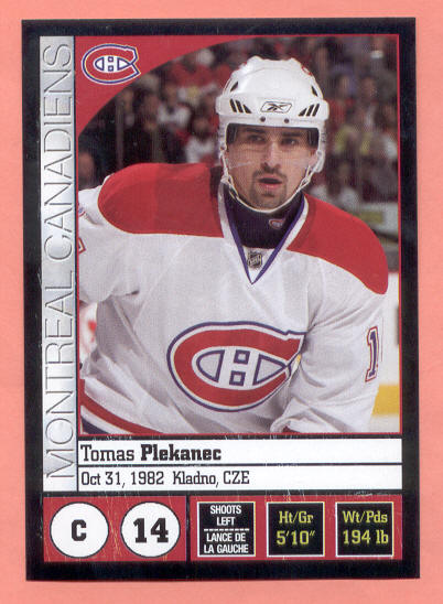 2008 Panini #50-tomas Plekanec - Nhl Hockey Stickers