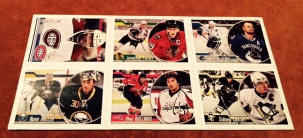 2010-11 Panini NHL Hockey Sticker Promo Sheet