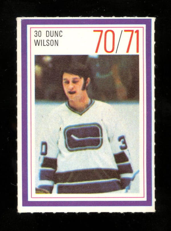 1970 Esso Power Play #54- Canucks Dunc Wilson (30) SP