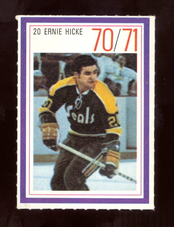 1970 Esso Power Play #105- Golden Seals Ernie Hicke (20) SP