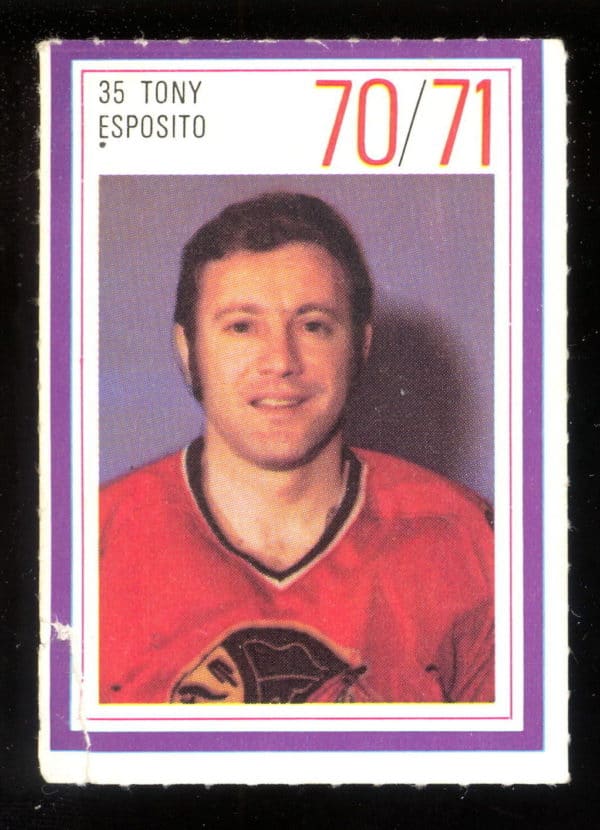 1970 Esso Power Play #126- Blackhawks Tony Esposito (35)