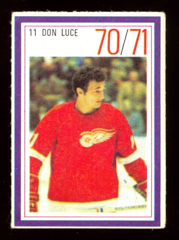 1970 Esso Power Play #136- Red Wings Don Luce (11) SP