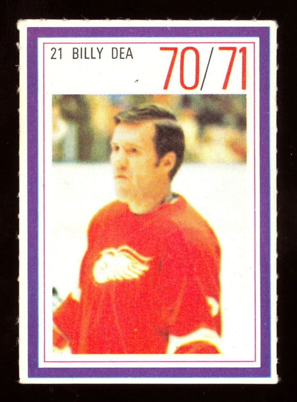 1970 Esso Power Play #142- Red Wings Billy Dea (21) SP