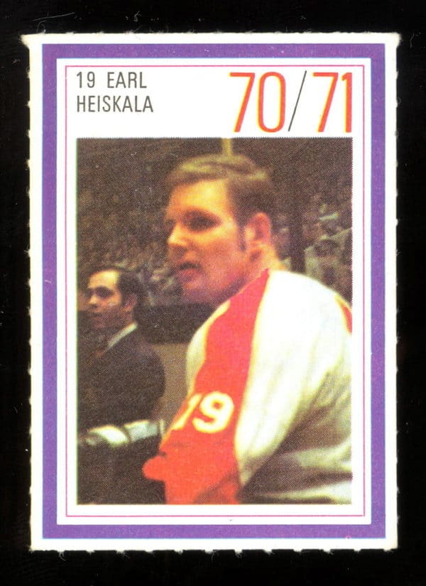 1970 Esso Power Play #212- Flyers Earl Heiskala (19) SP