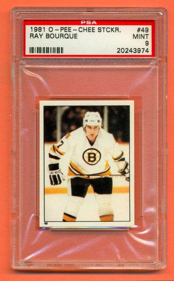 PSA 9-1981 O-Pee-Chee #49 Sticker Boston