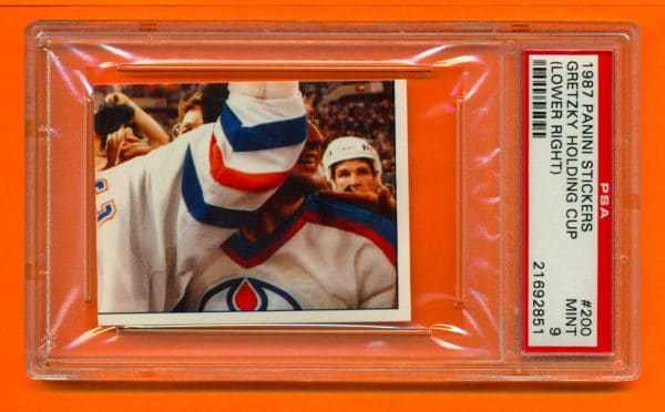 PSA 9- 1987 Panini #200 Sticker Edmonton