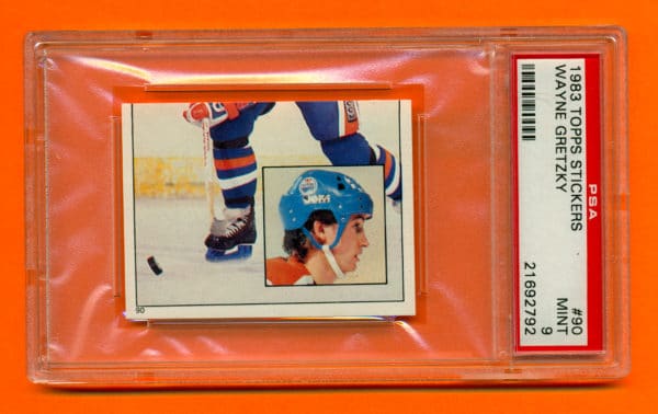 PSA 9- 1983 Topps #90 Sticker Edmonton