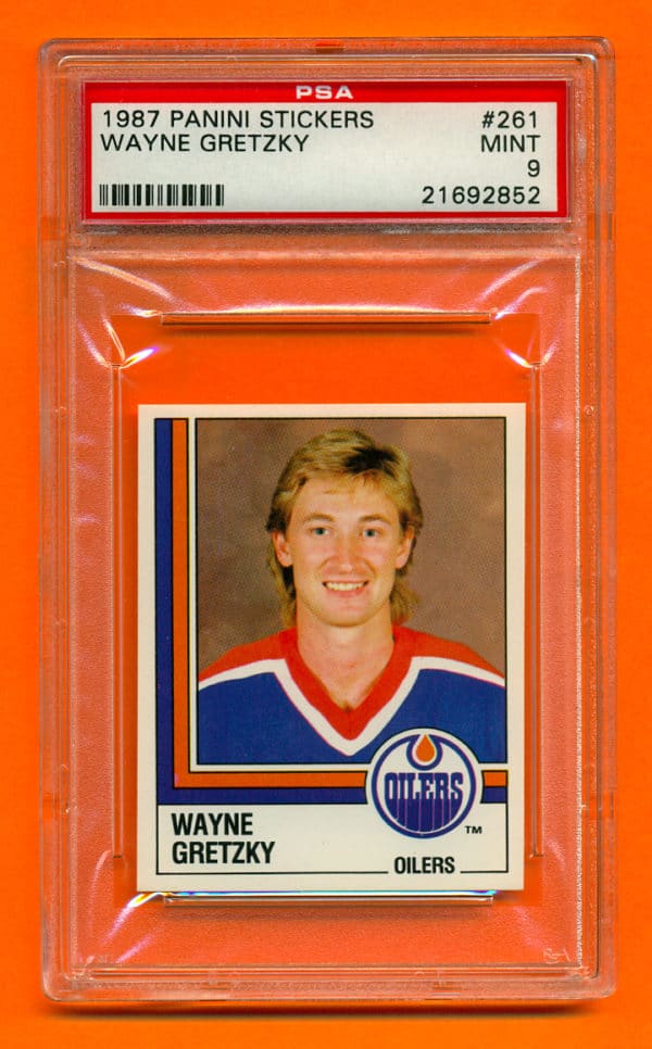 PSA 9-  1987 Panini #261 Sticker Edmonton