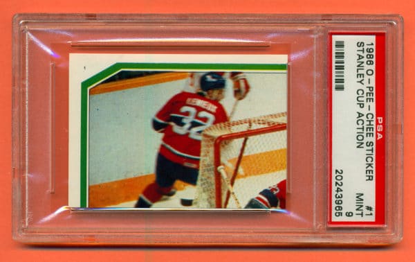 PSA 9- 1986 O-Pee-Chee #1 Sticker Montreal