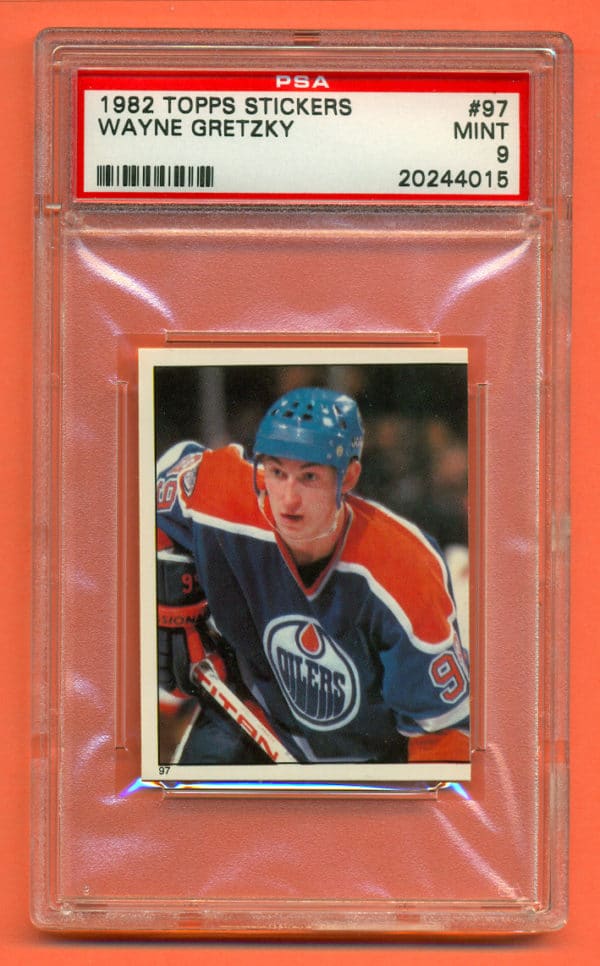 PSA 9- 1982 Topps #90 Sticker Edmonton