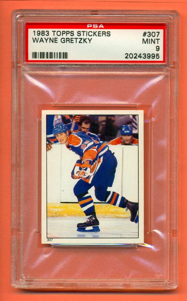 PSA 9 -1983 Topps #307 Sticker Edmonton