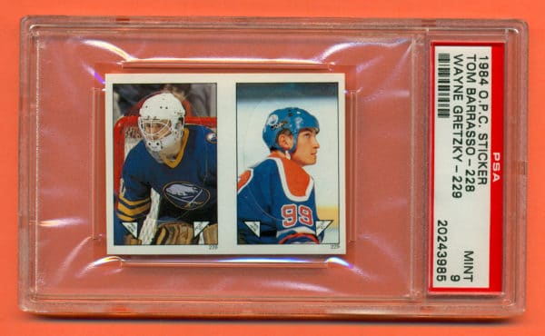 PSA 9- 1984 O-Pee-Chee #229 Sticker Edmonton