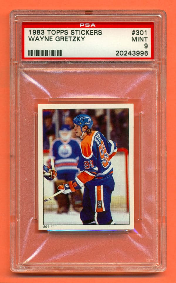 PSA 9- 1983 Topps #301 Sticker Edmonton