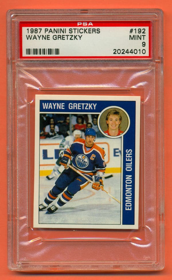 PSA 9-1987 Panini #192 Sticker Edmonton