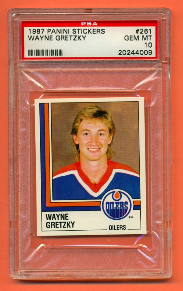 PSA 10- 1987 Panini #261 Sticker Edmonton