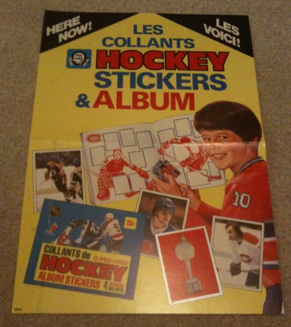 1981 1st Year O-Pee-Chee NHL Sticker Case Topper Poster