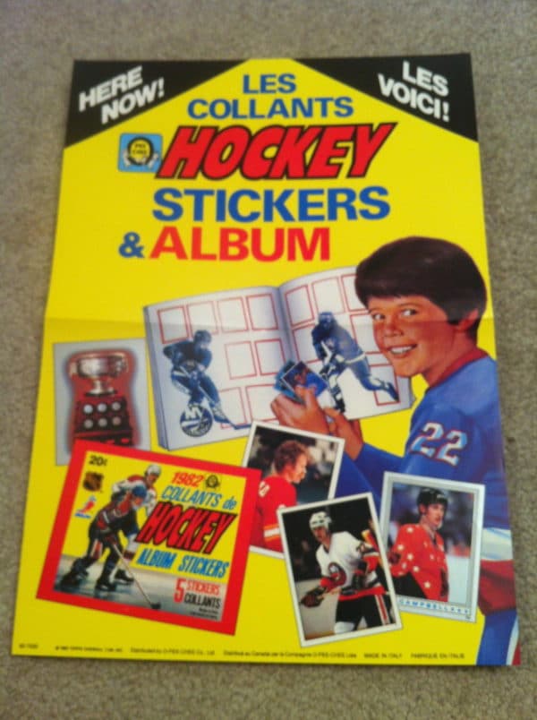 1982 2nd Year O-Pee-Chee NHL Sticker Case Topper Poster