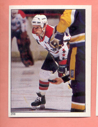 1983 O-Pee-Chee #208-Doug Jarvis - NHL Hockey Stickers