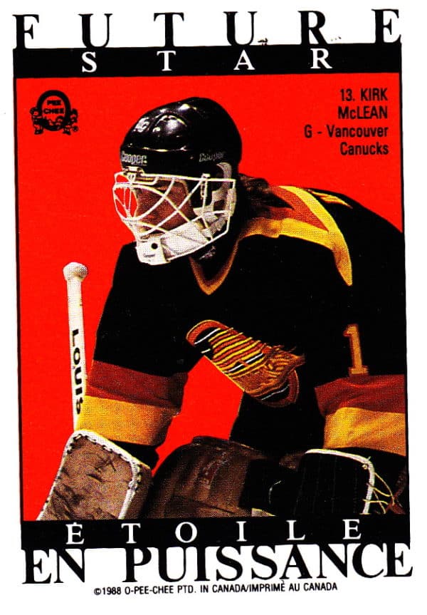 1988 O-Pee-Chee Back Cards #13-Kirk McLean