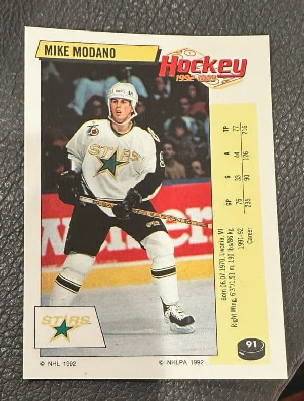 1992 PANINI #91-Mike Modano