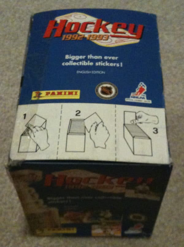 1992 Panini NHL Full Box of 50 Sticker Packages (300 stickers in box) (Never Opened)