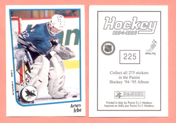 1994 PANINI #225-Arturs Irbe