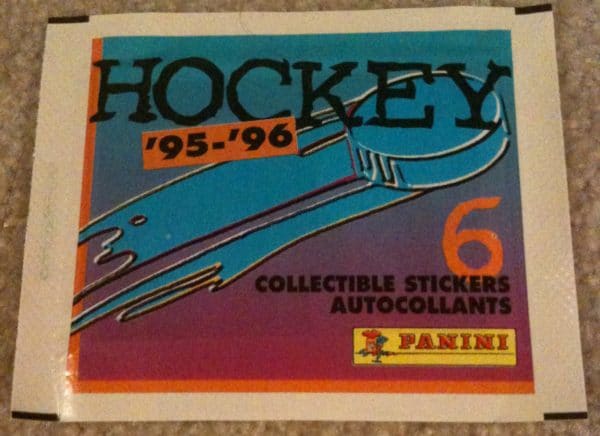 1995 Panini Unopened (with 6 stickers inside) NHL sticker pack