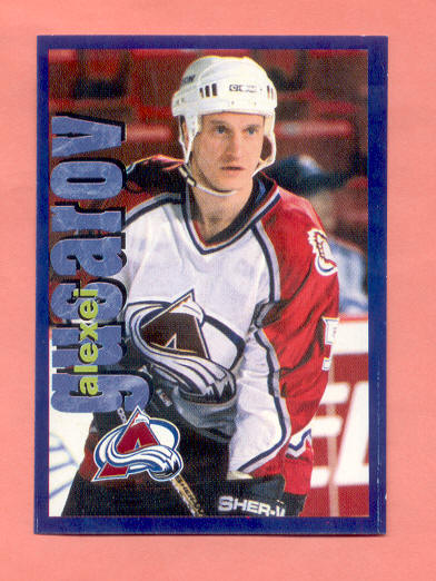 1998 PANINI #186-Alexei Gusarov - NHL Hockey Stickers