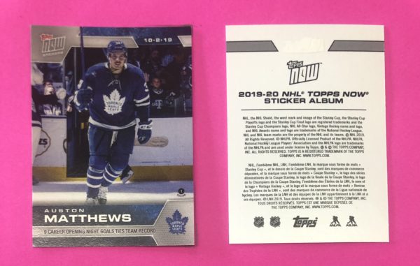 2019 Topps NOW Week 1 -#2- Auston Matthews (1 of 1483)