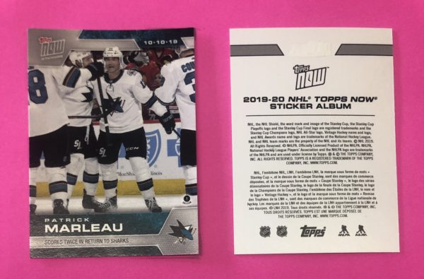 2019 Topps NOW Week 2- #12- Patrick Marleau (1 of 1020)