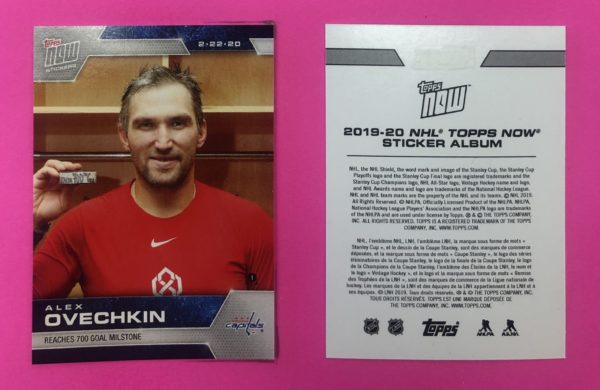 2019 Topps NOW Week 21- #184- Alexander Ovechkin 5 (1 of 1028)