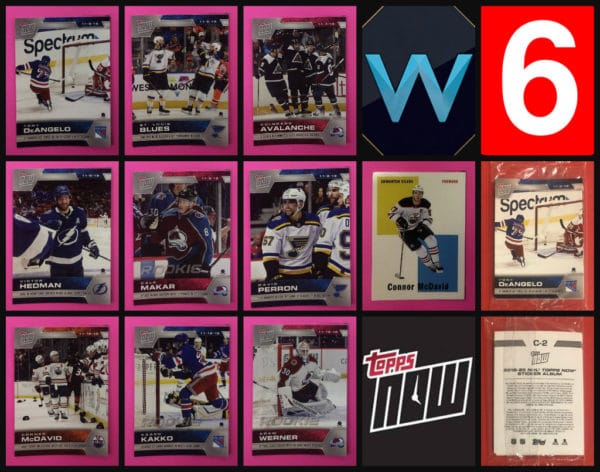 2019 Topps NOW Week 6- (Tony DeAngelo Top) 10 Sticker Sealed Cellophane (CHASE Connor McDavid C-2 showing) package (1 of 282)