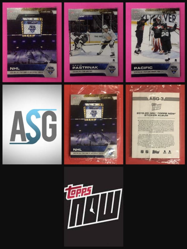 2019 Topps NOW Bonus Week ASG- (NHL League 2 Top) 3 Sticker Sealed Cellophane package (1 of Very Few)