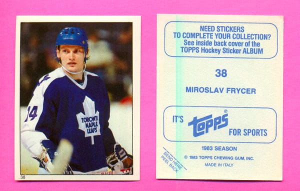 1983 Topps #38-Miroslav Frycer