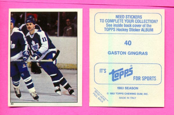 1983 Topps #40-Gaston Gingras