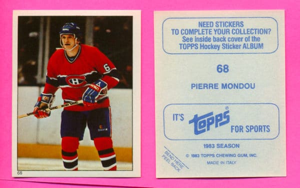 1983 Topps #68-Pierre Mondou