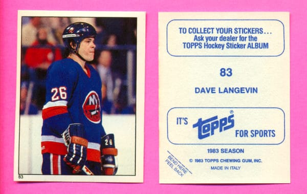 1983 Topps #83-Dave Langevin