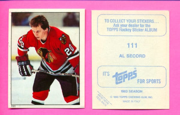 1983 Topps #111-Al Secord