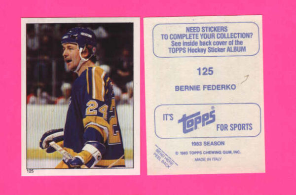 1983 Topps #125-Bernie Federko