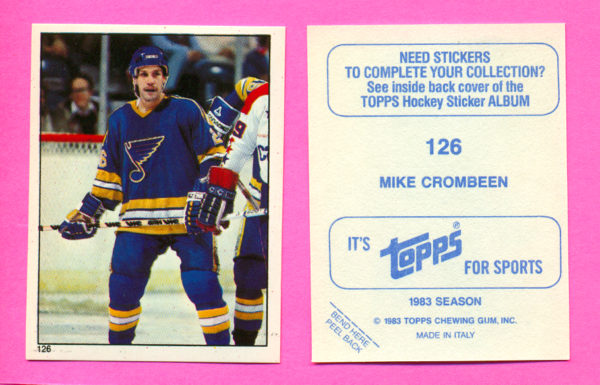 1983 Topps #126-Mike Crombeen