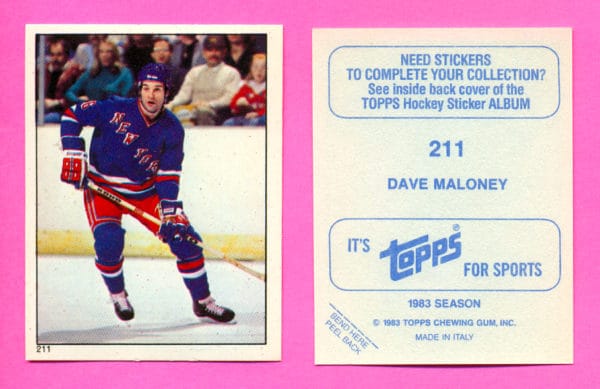 1983 Topps #211-Dave Maloney