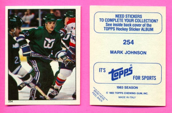 1983 Topps #254-Mark Johnson