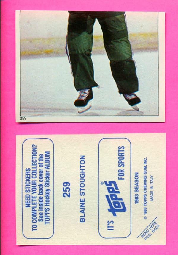 1983 Topps #259-Blaine Stoughton