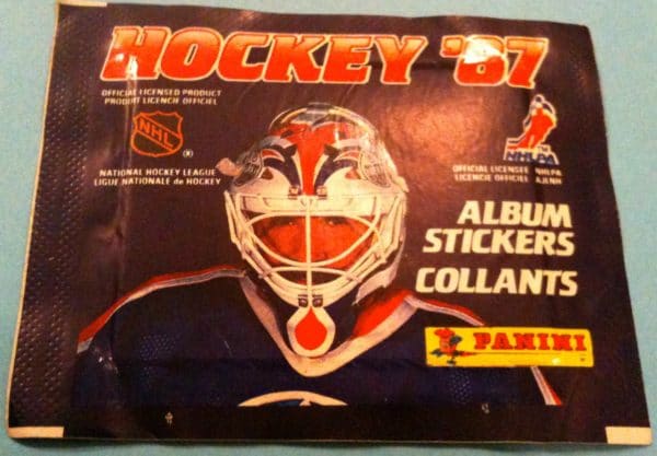 1987 Panini Unopened (with 6 stickers inside) NHL sticker pack