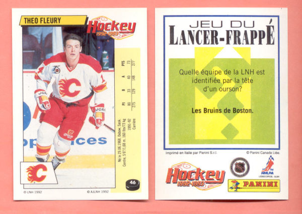 1992 PANINI French #46-Theoren Fleury