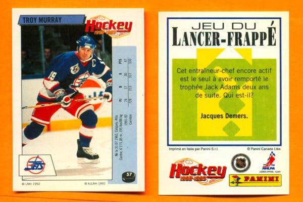 1992 PANINI French #57-Troy Murray